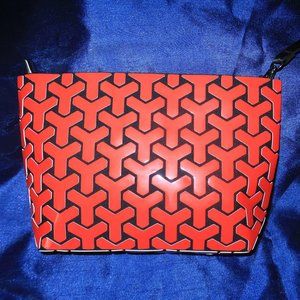 Emilio Pepé Red Clutch Bag w/ Chain (Comes with Dustbag) Brand-New